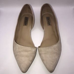Steve Madden suede leather flats. Tan. Size 8.5M (ii)